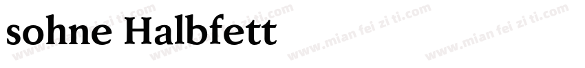 sohne Halbfett字体转换